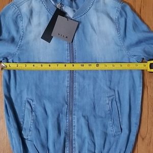NWT Small tencel denim bomber jacket